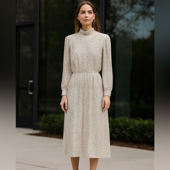 ZARA Famous "Polka Dot Dress" White/Black Size Small Dress. #ZaraPolkaDotDress - Picture 1 of 3